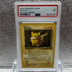 Pokemon PSA 7 Ivy Pikachu WotC Black Star League Promo - Image 1