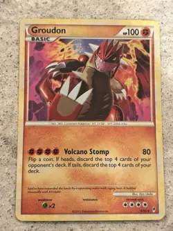 Pokemon Groudon TCG Call of Legends Holo Card 6/95 LP - Image 1