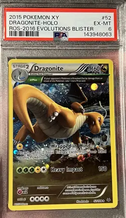 PSA 6 Pokemon Dragonite 52/108 Roaring Skies Blister Exclusive Cosmos Holo POP 8 - Image 1