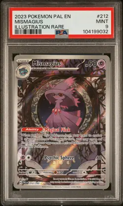 2023 POKEMON PAL EN-PALDEA EVOLVED ILLUSTRATION RARE #212 MISMAGIUS PSA 9 - Image 1