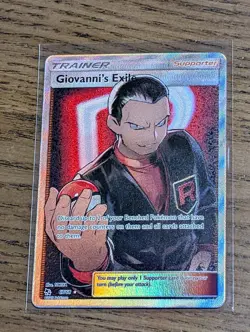 Pokemon TCG Giovanni's Exile Full Art 67/68 Hidden Fates Ultra Rare Holo Eng - Image 1