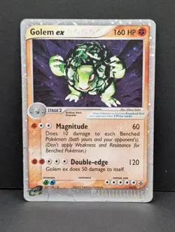 Golem ex 91/97 Dragon Holo Rare Pokemon TCG Nintendo vintage e-reader HP - Image 1