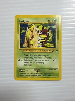 Pokemon TCG Ledyba Neo Destiny 71 Regular Unlimited Common NM clean - Image 1