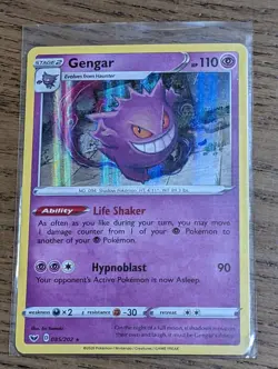 Gengar 085/202 Holo Rare Sword & Shield Pokemon TCG NM - Image 1