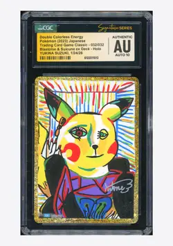 Pokemon CGC AUTH AUTO 10 Double Colorless Energy Yukina Suzuki 2023 #032 CLK JPN - Image 1