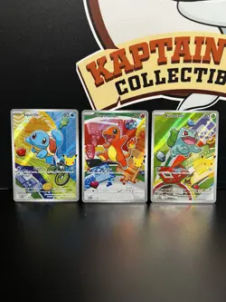 Pokemon TCG First Partner Illustration Collection Series 1 Kanto GEN 1 Starters - Image 1