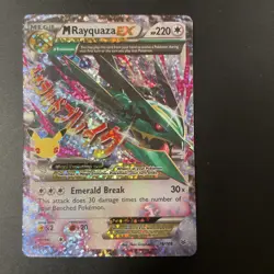 Pokemon Mega Rayquaza EX Ultra Rare 76/108 2015 Celebrations LP - Image 1