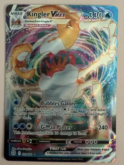 POKEMON TCG Kingler VMAX 029/172 Swsh09: Brilliant Stars Holo - Image 1
