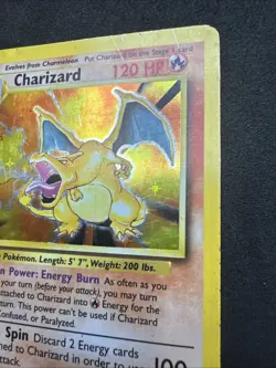 1999 Pokemon Base Set Charizard 4/102 Holo Rare WOTC 120 HP English DMG - Image 3