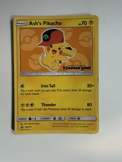 Ash's Pikachu - SM110, SM111, SM114 LP-HP - Image 2