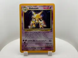 1999 Pokemon Base Set Alakazam 1/102 Holo Rare WOTC Vintage LP – See Photos - Image 1