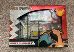 Pokemon Celebrations Lance’s Charizard V Box Evolving Skies + Fusion Strike! NEW 820650809392 - Image 1