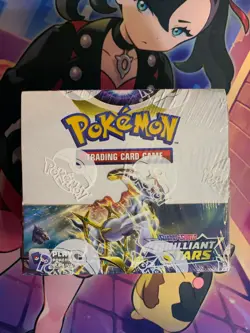 Pokemon TCG Brilliant Stars Booster Box Sealed w/ Plastic Case - Image 2