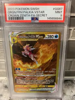 Origin Forme Palkia V Star GG67 Crown Zenith Secret Rare PSA 9 Pokemon TCG 2023 - Image 1