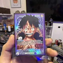 Monkey D. Luffy One Piece CCG OP05-060 Holo 5 Cost 5000 Power Leader Card - Image 1