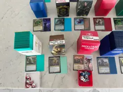 MTG 40 Commander Decks Lot With Deck Boxes, Sleeves, And Dice - Image 2