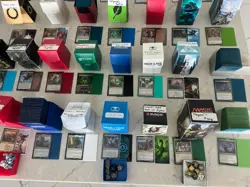 MTG 40 Commander Decks Lot With Deck Boxes, Sleeves, And Dice - Image 3