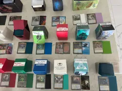 MTG 40 Commander Decks Lot With Deck Boxes, Sleeves, And Dice - Image 4