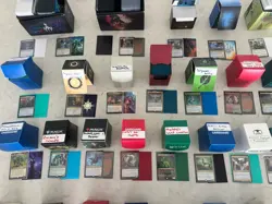 MTG 40 Commander Decks Lot With Deck Boxes, Sleeves, And Dice - Image 5