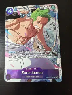 One Piece CCG Zoro-Juurou Treasure Rare OP09 ST18-004 NM - Image 1