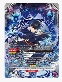 🔥HOT / Union Arena: Sung Jinwoo SR** (022) Signature, UE17BT : Solo Leveling - Image 1