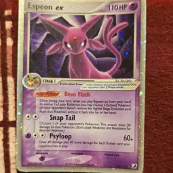Pokemon Espeon ex 102/115 EX Unseen Forces Ultra Rare Holo English TCG Card - Image 1