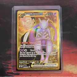 Pokemon TCG Team Rockets Mewtwo EX Hyper Rare Card 240/182 Destined Rivals NM MT - Image 1