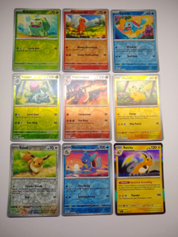 Pokemon 151 Reverse Holos - Bulbasaur Charmander Squirtle Pikachu - Exact Cards! - Image 1