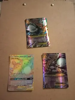 Pokemon Card Lot / Raichu & Alolan Raichu GX & (2) Mega M Mewtwo 63/162 & 64/63 - Image 5
