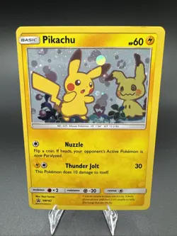 Pokemon 2019 Pikachu SM162 Sun & Moon Black Star Promo Holo Card TCG LP - Image 1