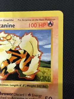 Arcanine 23/102 Shadowless Pokemon Base Set Card - LP+/NM- - Image 3
