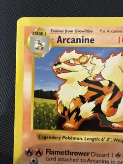 Arcanine 23/102 Shadowless Pokemon Base Set Card - LP+/NM- - Image 4