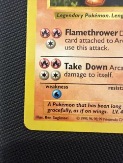 Arcanine 23/102 Shadowless Pokemon Base Set Card - LP+/NM- - Image 5