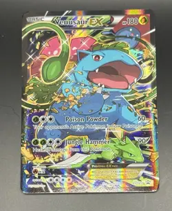 Venusaur EX XY123 Black Star Promo Full Art Pokemon Card Near Mint NM - Image 1