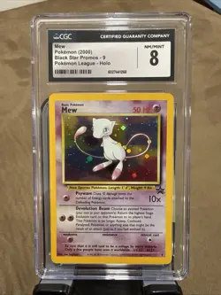 Mew 9 WOTC Promo Holo Pokemon Card CGC 8! Vintage Beautiful Mew 🤩 - Image 1