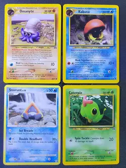 Neo Discovery Yuka Morii 4 Vintage Pokemon Cards WOTC Clay Art - Image 1