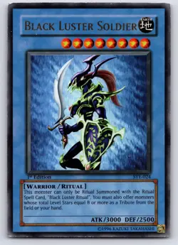 Black Luster Soldier 1st Edition Yu-Gi-Oh Card SYE-024 Ultra Rare Played LP - Image 1