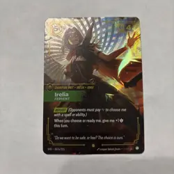 RIFTbound League of Legends Irelia Fervent Champion Unit SFD 057a/221 Holo Card - Image 1