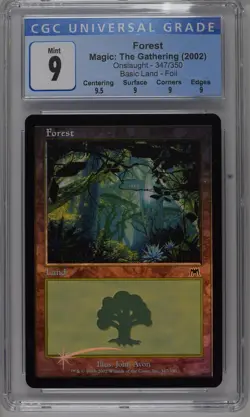 FOREST Onslaught Foil CGC 9 Q+ MTG [Nostalgium] - Image 1