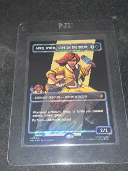 April O’Neil, Live On The Scene (Borderless) (Surge Foil) TMNT MTG - Image 3