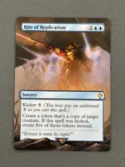 Rite of Replication MTG Final Fantasy Commander Hand Painted Full Altered Art v - Image 1