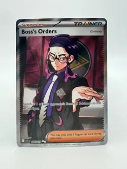 Pokemon Boss's Orders Corbeau Trainer Supporter Full Art Ultra Rare ASC 256/217 - Image 1