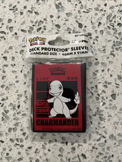 Pokemon TCG Ultra Pro Deck Protector Sleeves 65 Ct Kanto Charmander New Sealed - Image 1