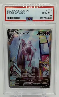 PSA 10 Mewtwo V 072/078 Full Art Pokemon GO 2022 GEM MINT - Image 1