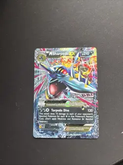 Pokemon TCG M Sharpedo EX XY200 Black Star Promo Rare Card - Image 1
