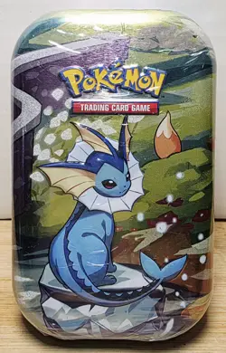 Pokemon TCG Scarlet & Violet Prismatic Evolutions Vaporeon Tin 2025 - Image 1
