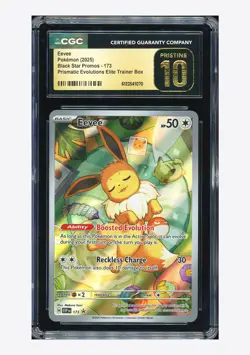 Pokemon CGC 10 PRISTINE Eevee Promo 2025 #173 SVP Prismatic Evolutions ETB ENG - Image 1
