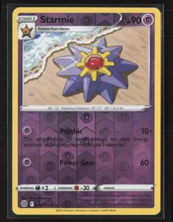 Starmie Uncommon SWSH09: Brilliant Stars 055/172 NM Pokemon Card Reverse Holo - Image 1