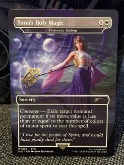 Yuna's Holy Magic Prismatic Ending #1868 NM MTG Final Fantasy Secret Lair - Image 1