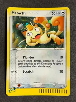 Pokemon TCG EX Collector's Tin Promos #013 Meowth Holo E-Reader Promo - Image 1